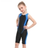 Europe design little girl swimwear swimsuit training swimwear  Color Blue