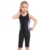school little girl swimwear swimsuit racing wear Color Black