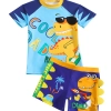 cartoon animal tiger shark giraffe Hippocampus boy swimsuit swimwear