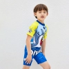 shark printing cute child boy teen swimwear one-piece design