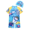 shark printing cute child boy teen swimwear one-piece design Color color 1
