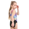 lovely cute good fabric one piece kid girl bikini training swimwear