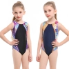 lovely cute good fabric one piece kid girl bikini training swimwear