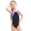 lovely cute good fabric one piece kid girl bikini training swimwear