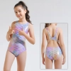 hot sale children swimsuit fish scale teen girl training swimwear one-piece swimwear