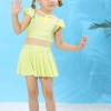 Cartoon characters snow white two-piece child girl swimwear