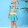 Cartoon characters snow white two-piece child girl swimwear