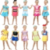 Cartoon characters snow white two-piece child girl swimwear