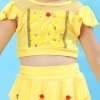 Cartoon characters snow white two-piece child girl swimwear