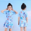 2023 summer cartoon printing one-piece teen girl swimwear