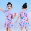 2023 summer cartoon printing one-piece teen girl swimwear