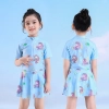 2023 summer cartoon printing one-piece teen girl swimwear