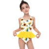 cute sunflower little girl swimwear 