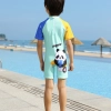 panda printing cartoon boy swimsuit swimwear two-piece swimsuit for boy