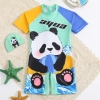 space man printing cartoon boy/girl swimwear one-piece swimsuit for boy