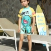 di it letter printing cartoon boy swimwear one-piece swimsuit for boy