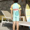 di it letter printing cartoon boy swimwear one-piece swimsuit for boy