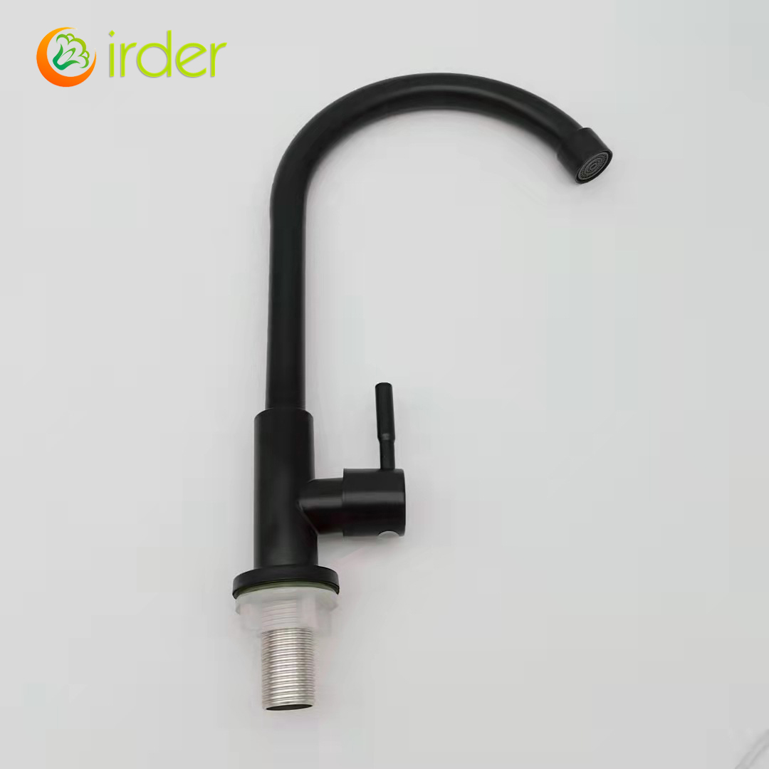 EUrope black baking finish 304 stainless steel household restaurant kitchen faucet single cold water tap