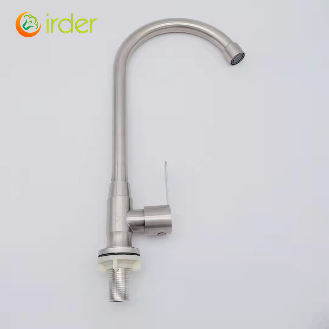 high quality cold water taphole 304 stainless steel hone kitchen faucet water tap