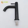 black baking paint single cold water taphole stainless steel basin faucet lavatory water tap factory wholesale