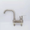 wholesale dual tapholes hot/cold water 304 stainless steel countertop  lavatory basin faucet water tap rebrand supported