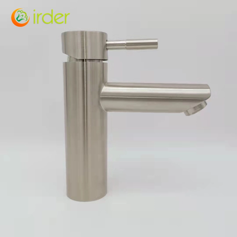 grey baking finish double tapholes 304 stainless steel basin faucet lavatroy faucet