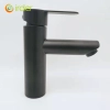 P-trap black baking finish double tapholes mixer basin faucet lavatroy faucet