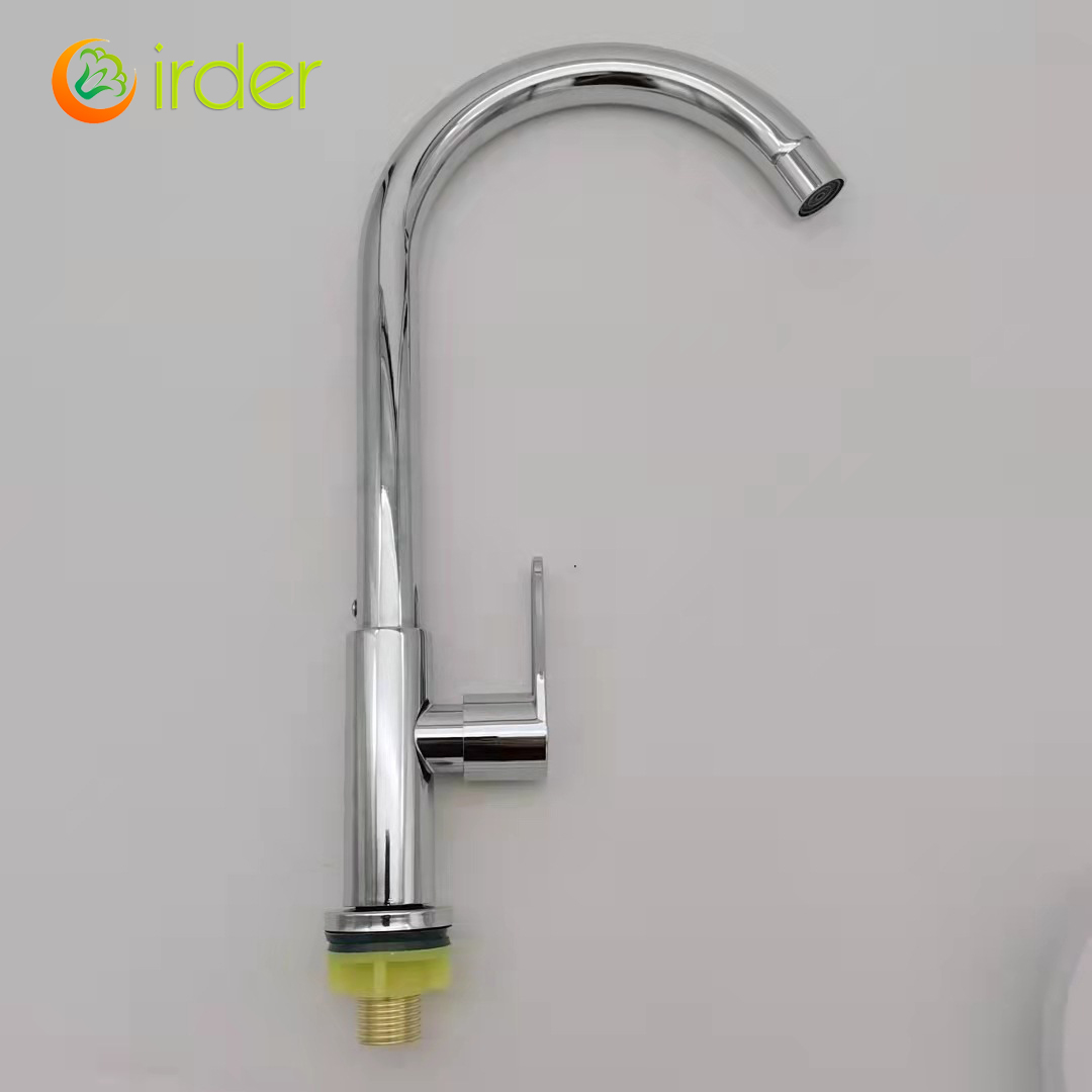 Glossy Electroplated ball hanlder kitchen water tap faucet single taphole factory order