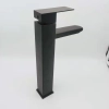 2025 black color square department & restaurant  hot/cold inlets basin faucet lavatory water tap drop shipping