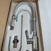 Europe G1/2 upgrade chrome color dual outlets household kithen faucet
