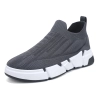 summer mesh breathable good quality men shoes sport flat shoes Color Dark Grey