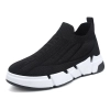 summer mesh breathable good quality men shoes sport flat shoes Color Black