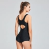 one-piece solid Imitation shark skin racing swimwear for women training