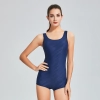 one-piece solid Imitation shark skin racing swimwear for women training