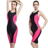 2025 Australia fast dry fabric patchwork professional race woman swimwear knee length swimsuit Color navy