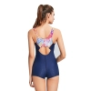 2025 hot sale nylon patchwork racing swimwear for women with bra pad