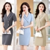 2023 new design polyester fabric two button office work women work dress