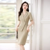 2023 summer new design Asian style young lady office  work dress uniform workwear 2302