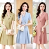 high quality double breast women dress work uniform form dress