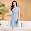 high quality double breast women dress work uniform form dress