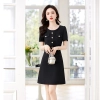 2023 upgrade one piece women work dress office design workwaer uniform Color Black