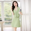 fashion young good fabric women skirt dress suit two piece set work office uniform