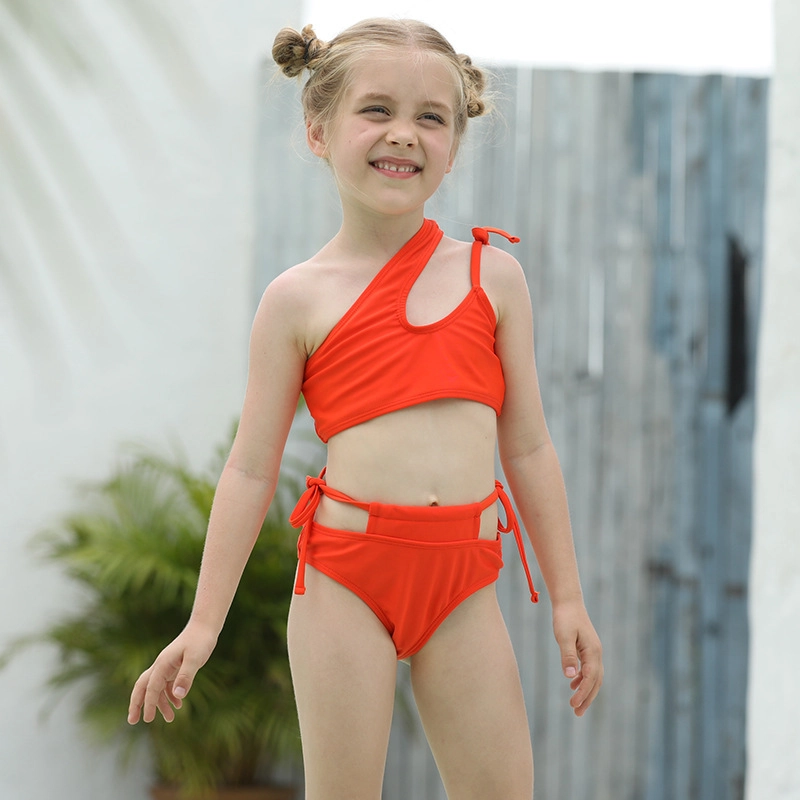 2025 Japan Leaves print one piece kid bikini swimwear free shipping