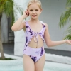 2022 one-piece purple dyeing girl bikini swimsuit chidren swimwear free shipping wholesale