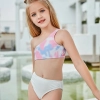 Europe America summer painting single shoulder two-piece swimwear teen girl swimwear