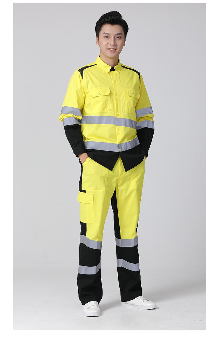 cottont fabric light refective security uniform miner factory worker uniform customized workwear factory OEM