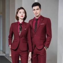 Erope style wine collar pant suits women men suits business work wear