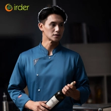 deep blue color women men chef jacket cooking workwear