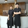 black long sleeve restaurant chicken store waitress shirt waiter uniform