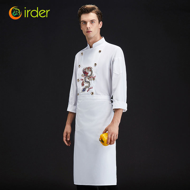 Chinese restaurant zhong guo long embroidery chef coat chef uniform
